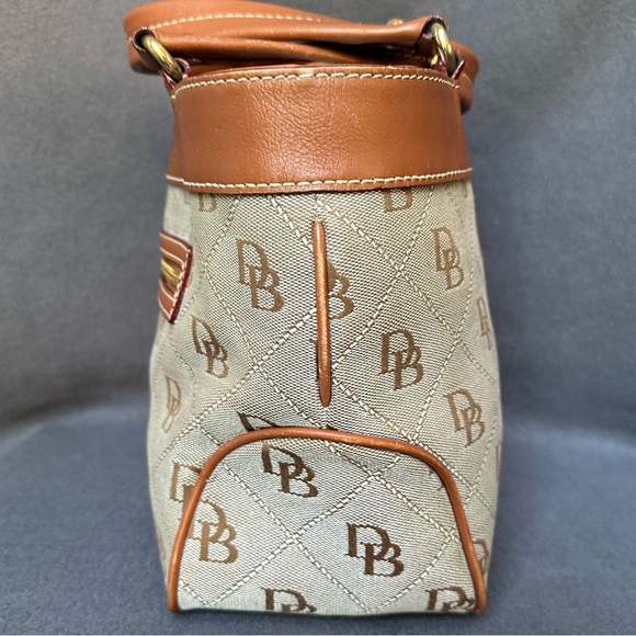 Vintage Dooney & Bourke Ice Blue Mini East/West Handle Tote Handbag - Picture 7 of 16